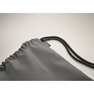 Large drawstring bag 300D RPET, grey