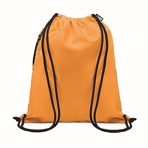 Large drawstring bag 300D RPET, orange