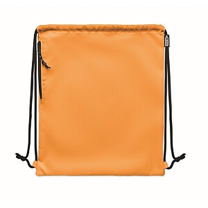 Large drawstring bag 300D RPET, orange