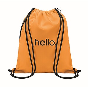 Large drawstring bag 300D RPET, orange