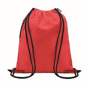 Large drawstring bag 300D RPET, red