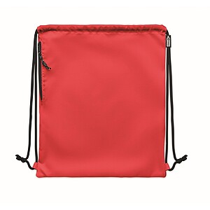 Large drawstring bag 300D RPET, red
