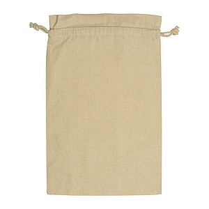 Large drawstring bag made from recycled cotton