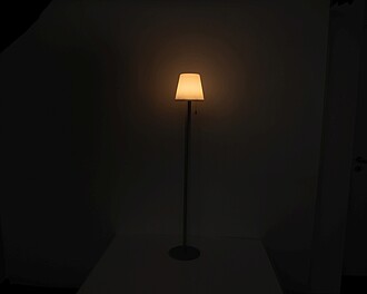 Large outdoor lamp with color change, white