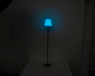 Large outdoor lamp with color change, white