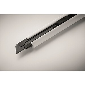 Large retractable knife, white