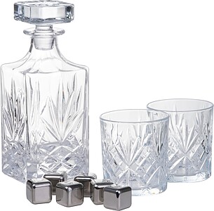 Large whiskey set, beige