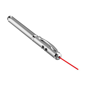 Laser pointer touch pen, matt silver