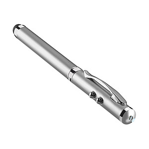 Laser pointer touch pen, matt silver