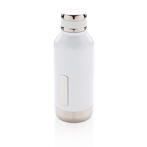 Leak proof vacuum bottle with logo plate