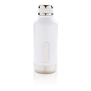 Leak proof vacuum bottle with logo plate