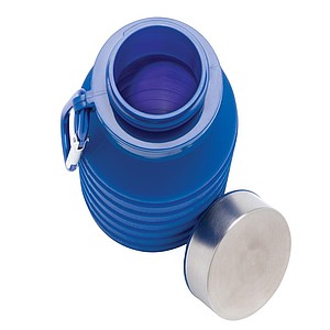 Leakproof collapsible silicone bottle with lid