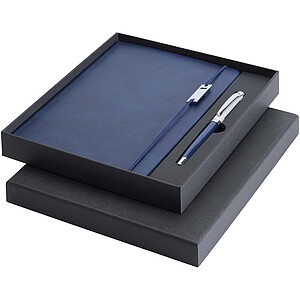 Legato Elegance A5 hard cover notebook and rollerball pen set, ocean blue