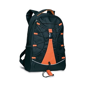 LEMA Adventure rucksack, black & orange
