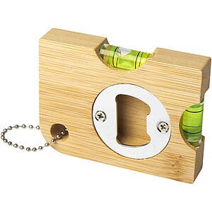 Levo bamboo bottle opener with level, natural