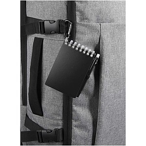 Lig Mini recycled outdoor soft cover notebook and ballpoint pen set (black ink), black
