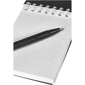 Lig Mini recycled outdoor soft cover notebook and ballpoint pen set (black ink), black