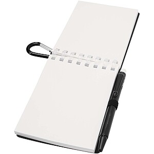 Lig Mini recycled outdoor soft cover notebook and ballpoint pen set (black ink), black