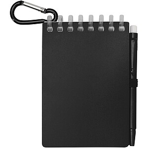Lig Mini recycled outdoor soft cover notebook and ballpoint pen set (black ink), black
