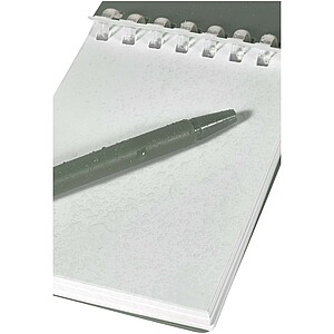 Lig Mini recycled outdoor soft cover notebook and ballpoint pen set (black ink), heather green