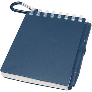 Lig Mini recycled outdoor soft cover notebook and ballpoint pen set (black ink), ocean blue