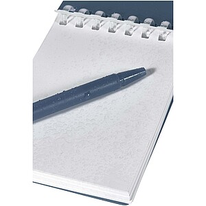 Lig Mini recycled outdoor soft cover notebook and ballpoint pen set (black ink), ocean blue