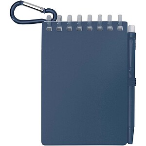 Lig Mini recycled outdoor soft cover notebook and ballpoint pen set (black ink), ocean blue