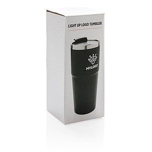 Light up logo tumbler, black