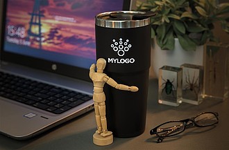 Light up logo tumbler, black