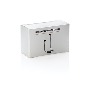 Light up logo wireless earbuds, black