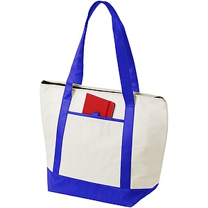 Lighthouse cooler tote, blue