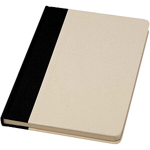 Liliana A5 sugar cane paper hard cover notebook, solid black