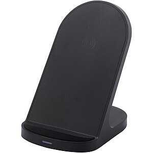 Loop 15W dual coil RCS recycled plastic wireless charging stand