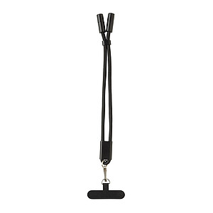 LoopAmp RCS RPET adjustable phone wrist strap 60W cable, black