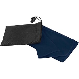 Lucas RPET sport towel 30x80 cm, navy
