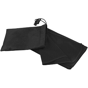 Lucas RPET sport towel 30x80 cm, solid black