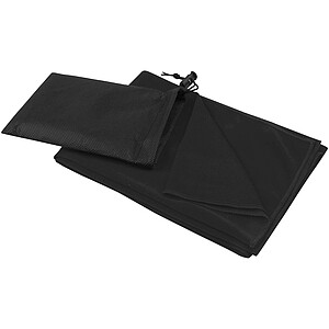 Lucas RPET sport towel 50x100 cm, solid black
