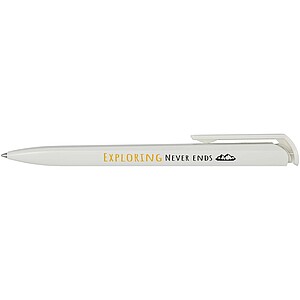 Lucia recycled plastic ballpoint pen, white