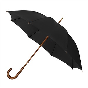 LUGO Elegant windproof umbrella with curved handle, diameter 102 cm, black