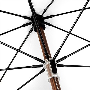 LUGO Elegant windproof umbrella with curved handle, diameter 102 cm, grey