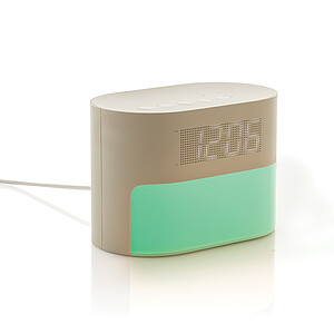 LumaRise RCS reycled plastic white noise alarm clock, beige