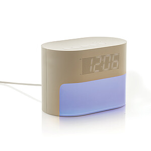 LumaRise RCS reycled plastic white noise alarm clock, beige