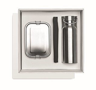 Lunch set in stainless steel