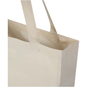 Madras 140 g/m2 GRS recycled cotton gusset tote bag, natural