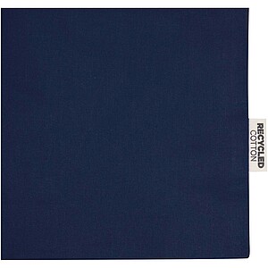 Madras 140 g/m2 GRS recycled cotton gusset tote bag, navy