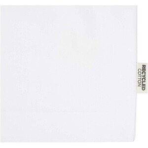 Madras 140 g/m2 GRS recycled cotton gusset tote bag, white