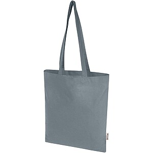 Madras Blend 140 g/m2 GRS recycled cotton tote bag 7L, grey