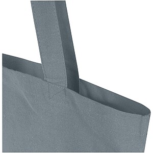 Madras Blend 140 g/m2 GRS recycled cotton tote bag 7L, grey