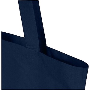 Madras Blend 140 g/m2 GRS recycled cotton tote bag 7L, navy