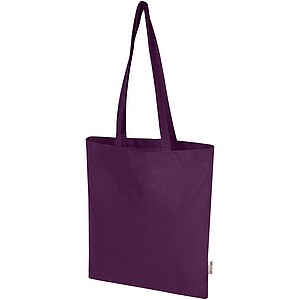 Madras Blend 140 g/m2 GRS recycled cotton tote bag 7L, purple